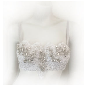Immortal Bride Rhinestone and Lace Applique Bra