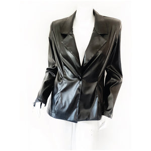 Black Vinyl Blazer