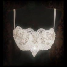 Load image into Gallery viewer, Immortal Bride Rhinestone and Lace Applique Bra