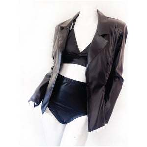 Black Vinyl Blazer