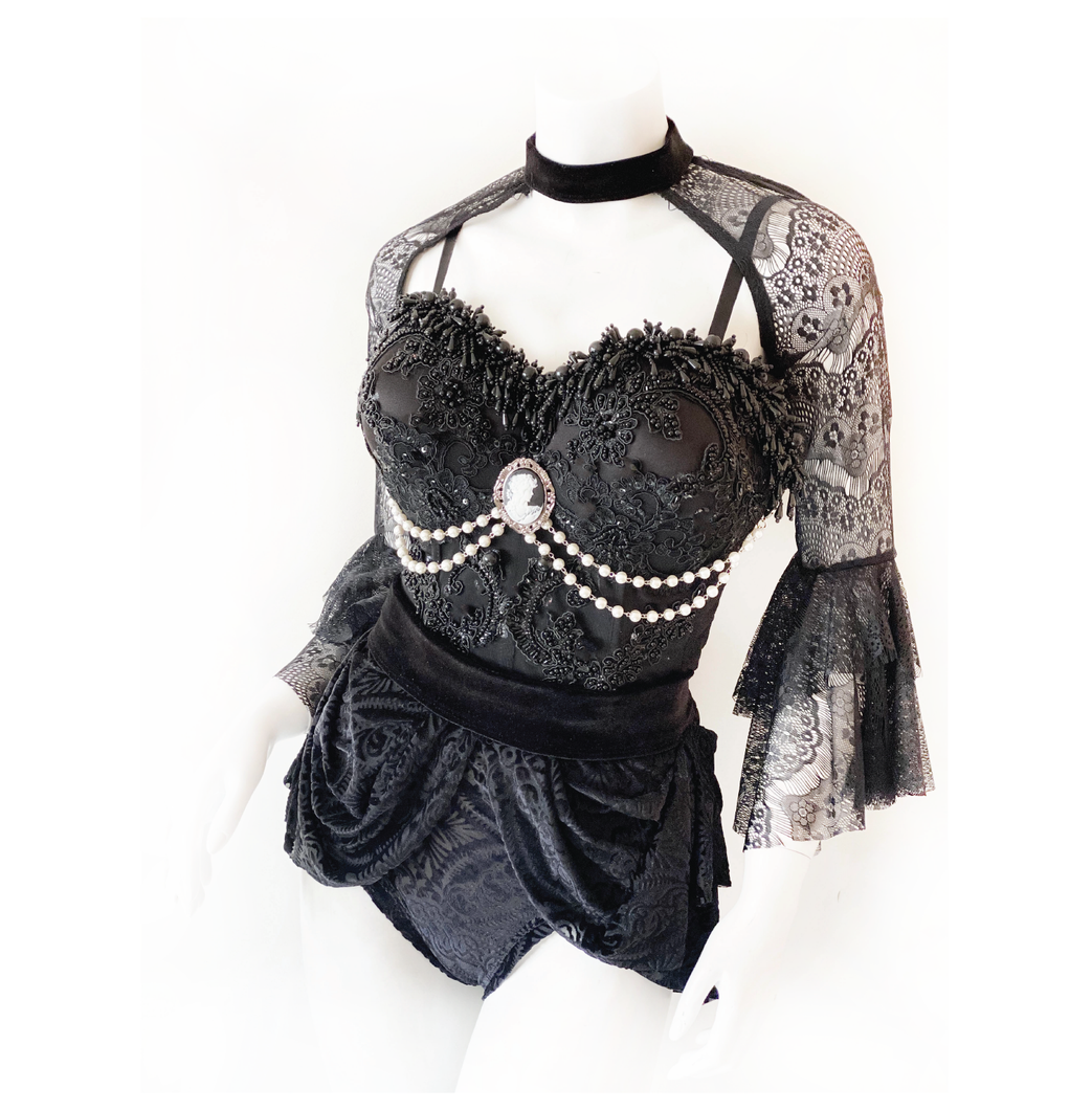 House of Ill Repute Beaded Lace Bustier
