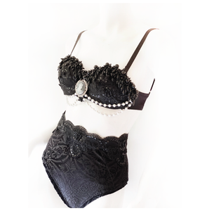 House of Ill Repute Beaded Lace Bra