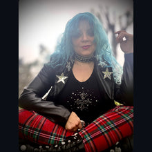Load image into Gallery viewer, Plaid Pop Punk Lace-up Legging