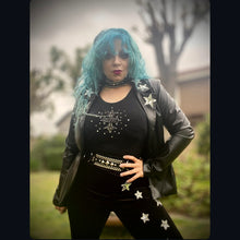 Load image into Gallery viewer, Starry Night Black Velvet Legging