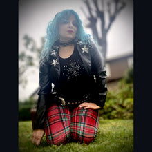 Load image into Gallery viewer, Plaid Pop Punk Lace-up Legging