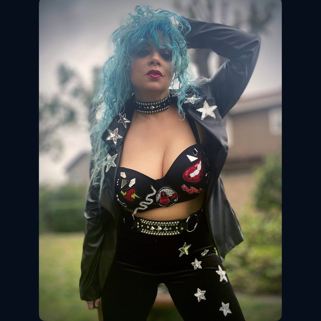 Starry Night Black Velvet Legging