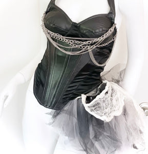 Gothic Princess Bustier, Jacket, Corset, and Bustle Set - 32A, XS/S