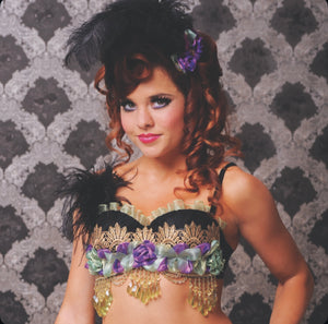 A Victorian Afternoon  - Purple/Sage - 34C / Size S/M