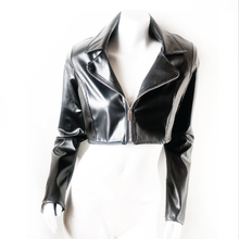 Load image into Gallery viewer, Matte Vinyl Moto Jacket