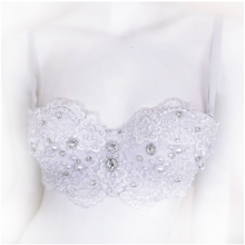 Load image into Gallery viewer, Pearl and Jeweled Lace Bra