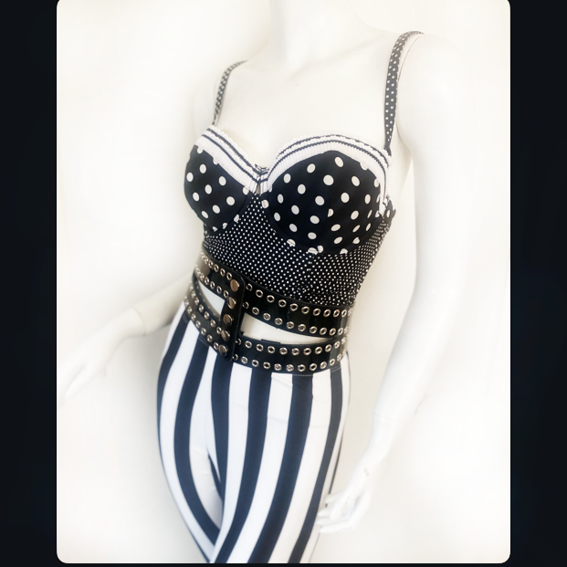 Headbanger's Ball Striped High Waisted Legging