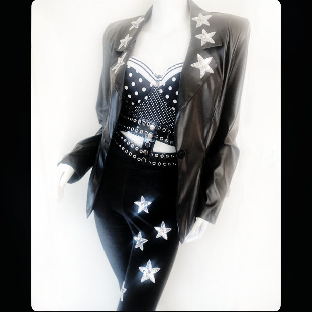 Starry Night Black Velvet Legging