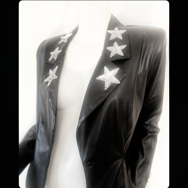 Stardust vinyl blazer