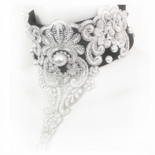 Load image into Gallery viewer, Vixen Noir Beaded Lace Choker