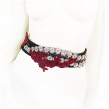 Load image into Gallery viewer, Wasted Time Sequin Lace &amp; Applique Belt (with optional garters)