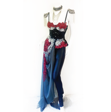 Load image into Gallery viewer, Wasted Time Under-bust Corset with Chiffon &amp; lace side bustle