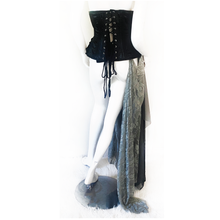 Load image into Gallery viewer, Wasted Time Under-bust Corset with Chiffon &amp; lace side bustle