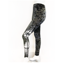 Load image into Gallery viewer, Kelly Gets Twisted velvet leggings - size M