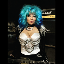 Load image into Gallery viewer, 80&#39;s Vixen Lace &#39;n&#39; Chain Bustier