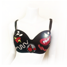 Load image into Gallery viewer, Bad Reputation Bling &#39;n&#39; Patch Bra