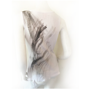 Pop punk painted shredded wife beater tank