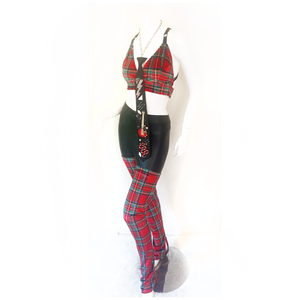 Plaid Thigh High Stiletto Covers