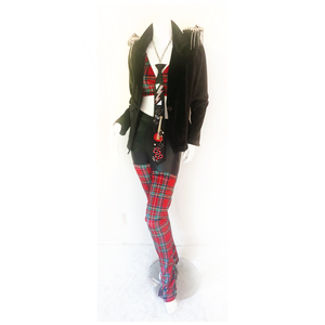 Plaid Thigh High Stiletto Covers