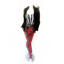 Load image into Gallery viewer, Plaid Pop Punk Lace-up Legging