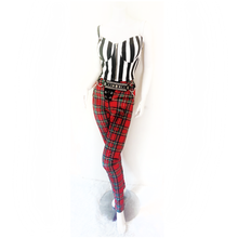 Load image into Gallery viewer, Plaid Pop Punk Lace-up Legging