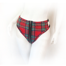Load image into Gallery viewer, Plaid Strappy Low Rise Brief