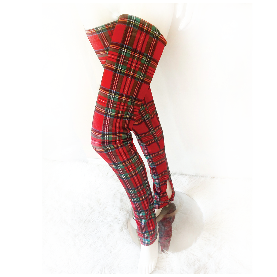 Plaid Thigh High Stiletto Covers