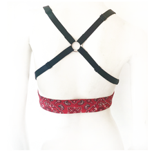 Load image into Gallery viewer, Bandana O-ring Bra Top WITH Glass Shards - SAMPLE SALE - size 34DD