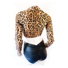 Load image into Gallery viewer, Headbanger&#39;s Ball Leopard Moto Jacket