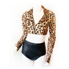 Load image into Gallery viewer, Headbanger&#39;s Ball Leopard Moto Jacket - SAMPLE SALE - size XS