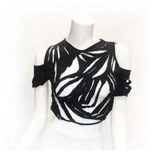 Load image into Gallery viewer, Headbanger&#39;s Ball Slashed Crop Top