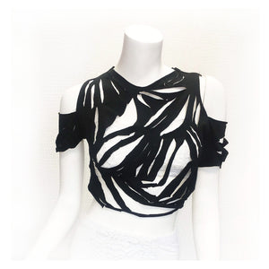 Headbanger's Ball Slashed Crop Top