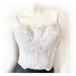 Headbanger's White Lace Bustier