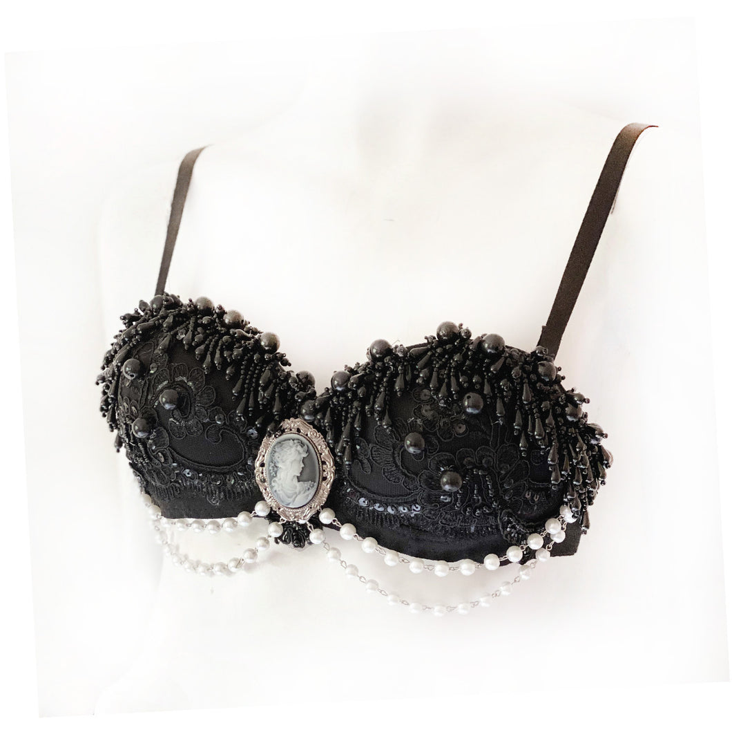 House of Ill Repute Beaded Lace Bra
