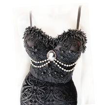 Load image into Gallery viewer, House of Ill Repute Beaded Lace Bustier