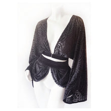 Load image into Gallery viewer, House of Ill Repute Burnout Velvet Crop Kimono