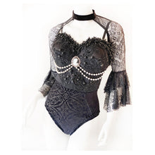 Load image into Gallery viewer, House of Ill Repute Beaded Lace Bustier