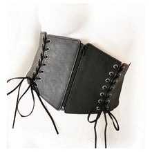 Load image into Gallery viewer, House of Ill Repute Vegan Leather Lace-up Corset Belt