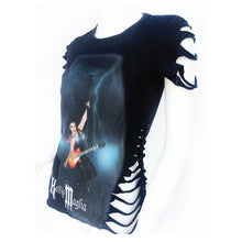 Load image into Gallery viewer, Kelly Maglia Women&#39;s Slashed Lightning T-shirt - WOMEN