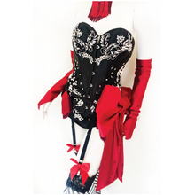 Load image into Gallery viewer, Lady Marmalade Red Satin Bow Bustle
