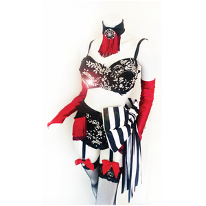 Lady Marmalade Striped Bow Bustle