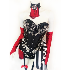 Lady Marmalade Rhinestone Applique Corset