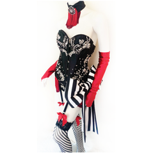 Load image into Gallery viewer, Lady Marmalade Chevron Thigh Highs