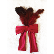 Load image into Gallery viewer, Lady Marmalade Bow and Feather Hair Clip