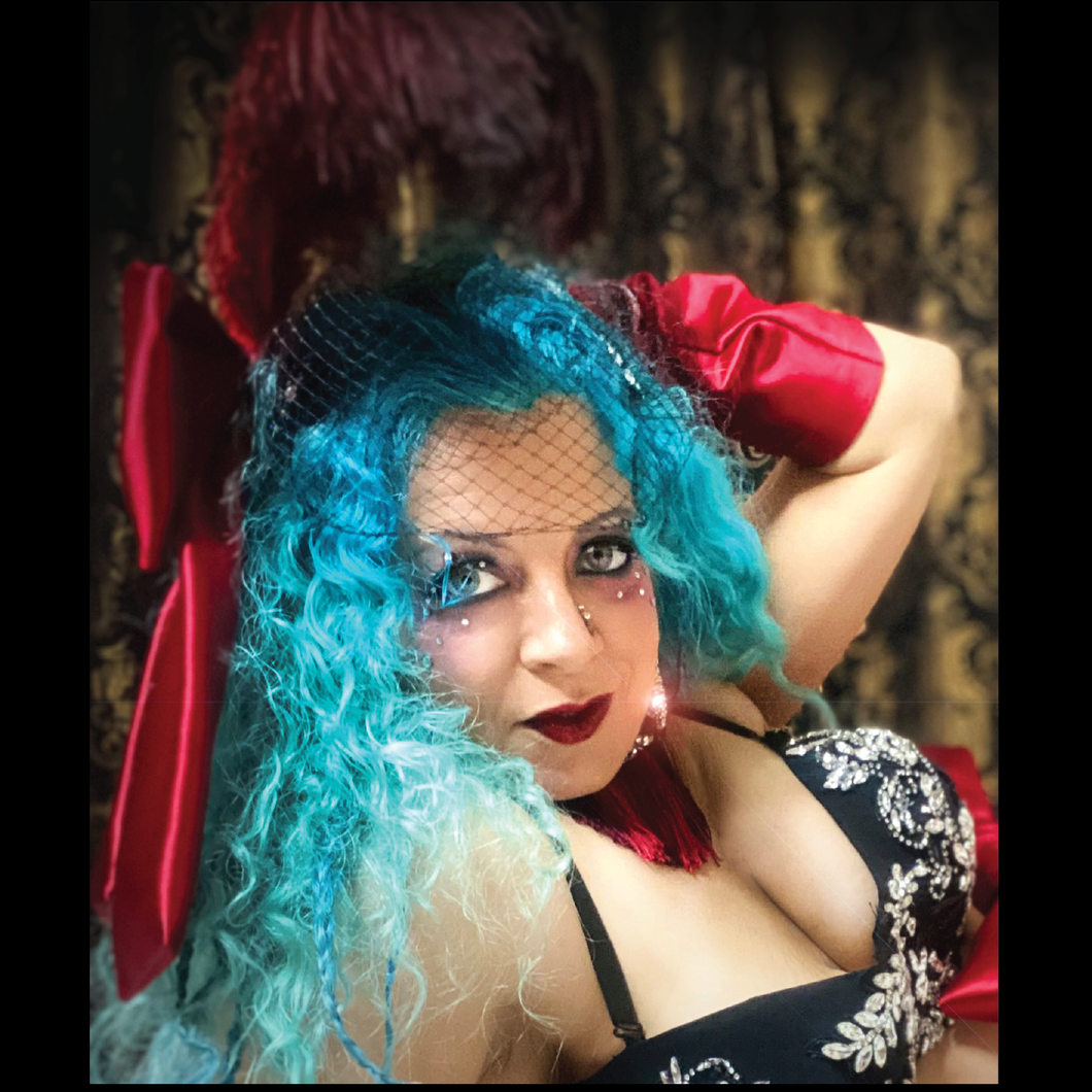 Lady Marmalade Bow and Feather Hair Clip