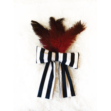 Load image into Gallery viewer, Lady Marmalade Bow and Feather Hair Clip